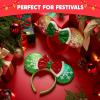 imageJOYIN 2 Pcs LED Christmas Headbands Mouse Ears Headbands Lightup Red ampamp Green Xmas Themed Ears Headwear with Glitters Christmas Hair Accessories for Adult Women Girl Kids Party Favor Cosplay Stage