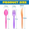 imageJOYIN 288 PCs Plastic Cutlery Hard Utensils for Cinco De Mayo Celebrations Mexican Party Favors Fiesta Party Supplies Luau Party Taco Tuesday Event Carnivals 6 Bright Neon Colors