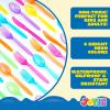 imageJOYIN 288 PCs Plastic Cutlery Hard Utensils for Cinco De Mayo Celebrations Mexican Party Favors Fiesta Party Supplies Luau Party Taco Tuesday Event Carnivals 6 Bright Neon Colors