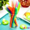 imageJOYIN 288 PCs Plastic Cutlery Hard Utensils for Cinco De Mayo Celebrations Mexican Party Favors Fiesta Party Supplies Luau Party Taco Tuesday Event Carnivals 6 Bright Neon Colors