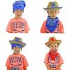 imageJOYIN Toy Pack of 12 Childs Straw Cowboy Hats with Cowboy Bandannas 6 Red ampamp 6 Blue Party Favors