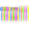 imageJOYIN 288 PCs Plastic Cutlery Hard Utensils for Cinco De Mayo Celebrations Mexican Party Favors Fiesta Party Supplies Luau Party Taco Tuesday Event Carnivals 6 Bright Neon Colors