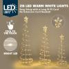 imageJOIEDOMI 3 Pack Spiral Christmas Tree Lights 218 LED Outdoor Lighted Tree with Star Topper ampamp Stakes Christmas Decorations for Yard Porch Patio Garden Holiday Xmas Eve Night Dcor Warm WhiteWarm White