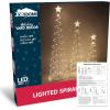 imageJOIEDOMI 3 Pack Spiral Christmas Tree Lights 218 LED Outdoor Lighted Tree with Star Topper ampamp Stakes Christmas Decorations for Yard Porch Patio Garden Holiday Xmas Eve Night Dcor Warm WhiteWarm White