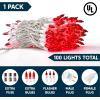 imageJOIEDOMI Christmas String Lights Indoor100 Count Mini Warm Fairy Light215FT Lighting Decor for Patio Dorm Classroom Bedroom Holiday Wedding Party Garland Birthday Festival Valentines DayWhite WireRed