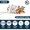 imageJOIEDOMI Christmas String Lights Indoor100 Count Mini Warm Fairy Light215FT Lighting Decor for Patio Dorm Classroom Bedroom Holiday Wedding Party Garland Birthday Festival Valentines DayWhite WireMulticolor