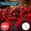 imageJOIEDOMI Christmas String Lights Indoor100 Count Mini Warm Fairy Light215FT Lighting Decor for Patio Dorm Classroom Bedroom Holiday Wedding Party Garland Birthday Festival Valentines DayWhite WireRed