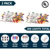 imageJOIEDOMI Christmas String Lights Indoor100 Count Mini Warm Fairy Light215FT Lighting Decor for Patio Dorm Classroom Bedroom Holiday Wedding Party Garland Birthday Festival Valentines DayWhite WireMulticolor