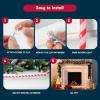 imageJoiedomi 40FT LED Candy Cane Rope Lights Waterproof Outdoor 360 LED Christmas Decor Lights for Garden Yard Party Xmas Christmas Holiday Decorations Red ampamp Warm WhiteRed  Cool White