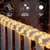imageJoiedomi 40FT LED Candy Cane Rope Lights Waterproof Outdoor 360 LED Christmas Decor Lights for Garden Yard Party Xmas Christmas Holiday Decorations Red ampamp Warm WhiteWarm White