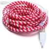 imageJoiedomi 40FT LED Candy Cane Rope Lights Waterproof Outdoor 360 LED Christmas Decor Lights for Garden Yard Party Xmas Christmas Holiday Decorations Red ampamp Warm WhiteRed  Warm White