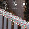 imageJoiedomi 40FT LED Candy Cane Rope Lights Waterproof Outdoor 360 LED Christmas Decor Lights for Garden Yard Party Xmas Christmas Holiday Decorations Red ampamp Warm WhiteRed  Green  Cool White