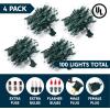 imageJoiedomi Clear Christmas String Lights Indoor2002x100 Mini Warm White Fairy Light428 FT Lighting Decor for Patio Dorm Classroom Bedroom Holiday Wedding Party Garland Birthday FestivalGreen Wire100 Lights4 Pack