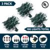 imageJoiedomi Clear Christmas String Lights Indoor2002x100 Mini Warm White Fairy Light428 FT Lighting Decor for Patio Dorm Classroom Bedroom Holiday Wedding Party Garland Birthday FestivalGreen Wire100 Lights3 Pack