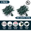imageJoiedomi Clear Christmas String Lights Indoor2002x100 Mini Warm White Fairy Light428 FT Lighting Decor for Patio Dorm Classroom Bedroom Holiday Wedding Party Garland Birthday FestivalGreen Wire100 Lights2 Pack