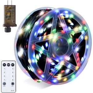 imageJOIEDOMI 1200 LED Christmas String Lights Outdoor394FT Multicolor Fairy Light with Remote 8 Modes Timer Plug in PVC Green Wire Lighting Decor with Reel for Indoor Dorm Classroom Bedroom HolidayMulticolor