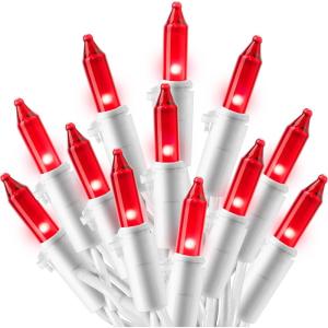 imageJOIEDOMI Christmas String Lights Indoor100 Count Mini Warm Fairy Light215FT Lighting Decor for Patio Dorm Classroom Bedroom Holiday Wedding Party Garland Birthday Festival Valentines DayWhite WireRed