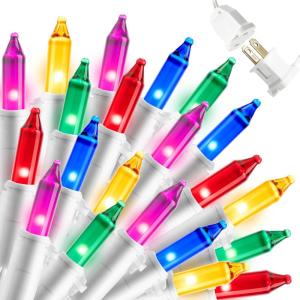 imageJOIEDOMI Christmas String Lights Indoor100 Count Mini Warm Fairy Light215FT Lighting Decor for Patio Dorm Classroom Bedroom Holiday Wedding Party Garland Birthday Festival Valentines DayWhite WireMulticolor