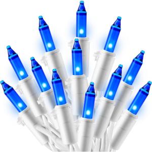 imageJOIEDOMI Christmas String Lights Indoor100 Count Mini Warm Fairy Light215FT Lighting Decor for Patio Dorm Classroom Bedroom Holiday Wedding Party Garland Birthday Festival Valentines DayWhite WireBlue