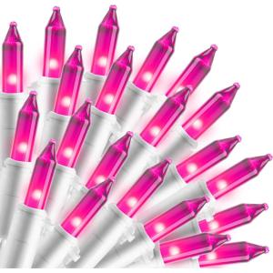 imageJOIEDOMI Christmas String Lights Indoor100 Count Mini Warm Fairy Light215FT Lighting Decor for Patio Dorm Classroom Bedroom Holiday Wedding Party Garland Birthday Festival Valentines DayWhite WirePink