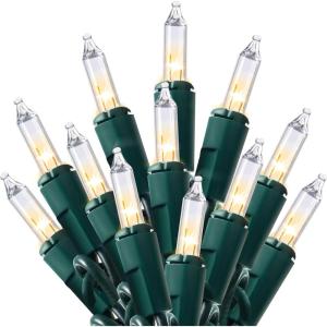 imageJoiedomi Clear Christmas String Lights Indoor2002x100 Mini Warm White Fairy Light428 FT Lighting Decor for Patio Dorm Classroom Bedroom Holiday Wedding Party Garland Birthday FestivalGreen Wire100 Lights