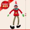 imageJOYIN 2 Packs 12 inches Elf Plush Colorful Doll Christmas Elf Doll for Xmas Holiday Hanging ampamp Surface Decorations Soft Plush Toy  Christmas Novelty ToysBlack Hair