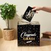 imageJOYIN 9quot Graduation Decorations Card Box with 36 PCS Cards Black ampamp Gold Congrats Grad Money Box for Class of 2025 Grad Party Decoration Gift Holder for Graduation Party Favor SuppliesBlack  Gold