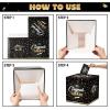 imageJOYIN 9quot Graduation Decorations Card Box with 36 PCS Cards Black ampamp Gold Congrats Grad Money Box for Class of 2025 Grad Party Decoration Gift Holder for Graduation Party Favor SuppliesBlack  Gold