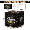 imageJOYIN 9quot Graduation Decorations Card Box with 36 PCS Cards Black ampamp Gold Congrats Grad Money Box for Class of 2025 Grad Party Decoration Gift Holder for Graduation Party Favor SuppliesBlack  Gold