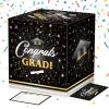 imageJOYIN 9quot Graduation Decorations Card Box with 36 PCS Cards Black ampamp Gold Congrats Grad Money Box for Class of 2025 Grad Party Decoration Gift Holder for Graduation Party Favor SuppliesBlack  Gold