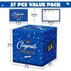 imageJOYIN 9quot Graduation Decorations Card Box with 36 PCS Cards Black ampamp Gold Congrats Grad Money Box for Class of 2025 Grad Party Decoration Gift Holder for Graduation Party Favor SuppliesBlue