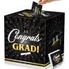 imageJOYIN 9quot Graduation Decorations Card Box with 36 PCS Cards Black ampamp Gold Congrats Grad Money Box for Class of 2025 Grad Party Decoration Gift Holder for Graduation Party Favor SuppliesBlack  Gold