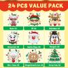 imageJOYIN 24 Pcs Christmas Makeaface Stickers Make Your Own Characters Mix and Match Sticker Sheets with Christmas Elf Santa Snowman Tree Xmas Party Games for Kids Party Favor Supplies CraftFace stickers