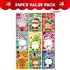 imageJOYIN 24 Pcs Christmas Makeaface Stickers Make Your Own Characters Mix and Match Sticker Sheets with Christmas Elf Santa Snowman Tree Xmas Party Games for Kids Party Favor Supplies CraftFunny stickers