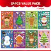 imageJOYIN 24 Pcs Christmas Makeaface Stickers Make Your Own Characters Mix and Match Sticker Sheets with Christmas Elf Santa Snowman Tree Xmas Party Games for Kids Party Favor Supplies CraftCute stickers