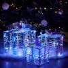 imageJOIEDOMI Christmas Lighted Gift Boxes Light Up Christmas Decorations Set of 3 Iridescent Present Boxes Xmas Boxe Light with LED Cool White for Indoor Porch Patio Holiday Xmas Eve Night DcorIridescent