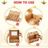 imageJOYIN 12 PCS Foiled Christmas Cookie Boxes for Gift Giving 875quot x 575quot x 275 Bakery Boxes with Window 3 Design Brown Kraft Cardboard Treat Box for Xmas Holiday Pastries Cupcakes Doughnut Wrap