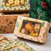 imageJOYIN 12 PCS Foiled Christmas Cookie Boxes for Gift Giving 875quot x 575quot x 275 Bakery Boxes with Window 3 Design Brown Kraft Cardboard Treat Box for Xmas Holiday Pastries Cupcakes Doughnut Wrap