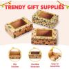 imageJOYIN 12 PCS Foiled Christmas Cookie Boxes for Gift Giving 875quot x 575quot x 275 Bakery Boxes with Window 3 Design Brown Kraft Cardboard Treat Box for Xmas Holiday Pastries Cupcakes Doughnut Wrap