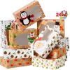 imageJOYIN 24 Pcs Christmas Cookie Boxes with Window 88quot x 58quot x 28quot Kraft Treat Bakery Gift Warpping Box for Xmas Holiday Party Favor Pastries Cupcakes Cookies Donuts GiftGiving 6 Designs