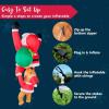 imageJoiedomi 8 FT Hanging Christmas Inflatables Decoration Christmas Inflatable Climbing Santa with Falling Elf Blow Up Santa with Buildin LEDs for Xmas Party Outdoor Yard Garden Lawn DecorSanta with Dog