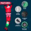imageJoiedomi 8 FT Hanging Christmas Inflatables Decoration Christmas Inflatable Climbing Santa with Falling Elf Blow Up Santa with Buildin LEDs for Xmas Party Outdoor Yard Garden Lawn DecorSanta with Elf