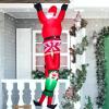 imageJoiedomi 8 FT Hanging Christmas Inflatables Decoration Christmas Inflatable Climbing Santa with Falling Elf Blow Up Santa with Buildin LEDs for Xmas Party Outdoor Yard Garden Lawn DecorSanta with Elf