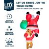 imageJoiedomi 8 FT Hanging Christmas Inflatables Decoration Christmas Inflatable Climbing Santa with Falling Elf Blow Up Santa with Buildin LEDs for Xmas Party Outdoor Yard Garden Lawn DecorSanta with Dog