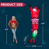 imageJoiedomi 8 FT Hanging Christmas Inflatables Decoration Christmas Inflatable Climbing Santa with Falling Elf Blow Up Santa with Buildin LEDs for Xmas Party Outdoor Yard Garden Lawn DecorSanta with Elf