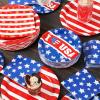 imageJOYIN 200 Pcs July 4th Plates ampamp Napkins Patriotic Party Supplies American Flag Patriotic Paper Plates Napkins 4th of July Memorial Independence Day Party Tableware Decoration Supply Serve 50