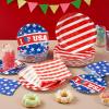 imageJOYIN 200 Pcs July 4th Plates ampamp Napkins Patriotic Party Supplies American Flag Patriotic Paper Plates Napkins 4th of July Memorial Independence Day Party Tableware Decoration Supply Serve 50