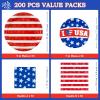 imageJOYIN 200 Pcs July 4th Plates ampamp Napkins Patriotic Party Supplies American Flag Patriotic Paper Plates Napkins 4th of July Memorial Independence Day Party Tableware Decoration Supply Serve 50