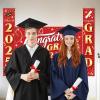 imageJOYIN 3 Pcs Graduation Decorations Class of 2025 Large Graduaiton Banner Set 2025 Red Congrats Grad Party Backdrop and Banners Hanging Porch Supplies for College Graduation IndoorOutdoor DecorRed