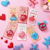 imageJOYIN 12 PCS Valentines Day Foam squashy toy with Cards Fun Foam Modeling for Valentine Party Favors Gift Exchange and Game PrizesColorful